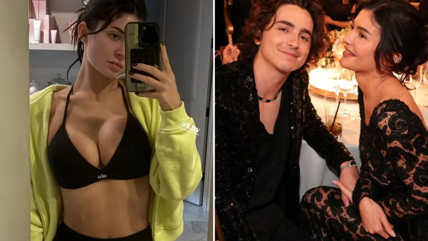 Kylie Jenner stuns as she shows off abs in plunging sports bra after reuniting with Timothee Chalamet --[Reported by Umva mag]