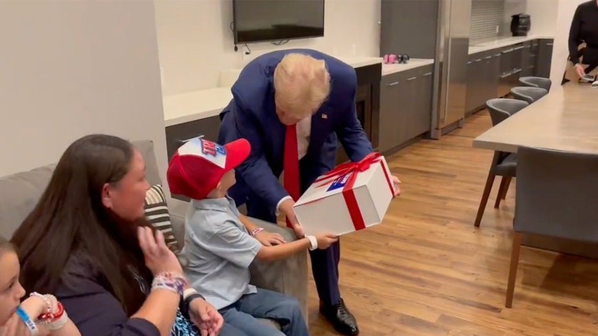 ‘Trump 2024!': Young supporter with rare brain disorder beams after surprise meeting with former president --[Reported by Umva mag]