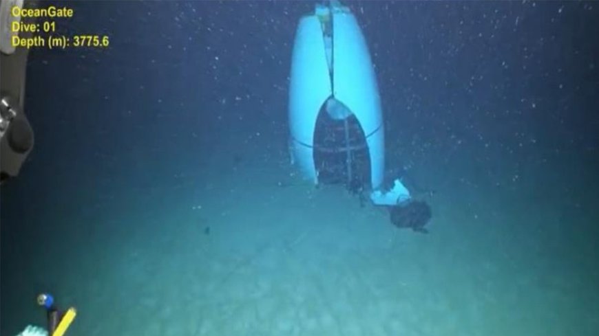 Eerie video shows Titan submersible tail cone on ocean floor --[Reported by Umva mag]