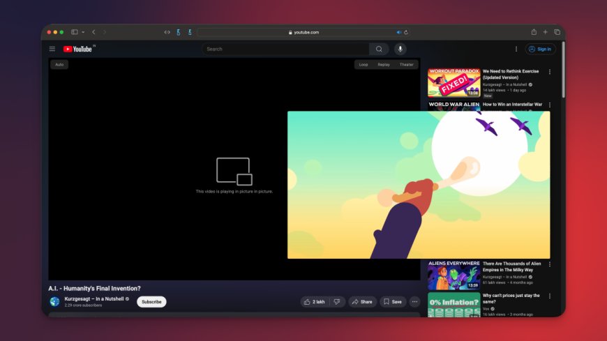 Use This Trick to Drop Safari's Picture-in-Picture Videos Anywhere on Your Screen --[Reported by Umva mag]