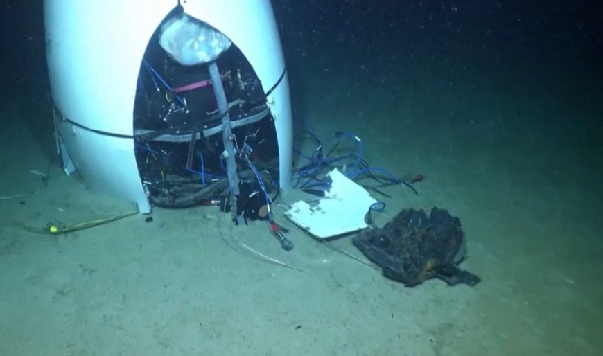 New video shows wreckage of Titan submersible on ocean floor --[Reported by Umva mag]