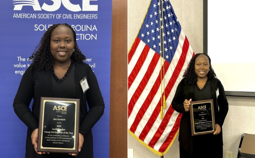 Rwandan woman wins 'Young Civil Engineer Award' in South Carolina --[Reported by Umva mag]