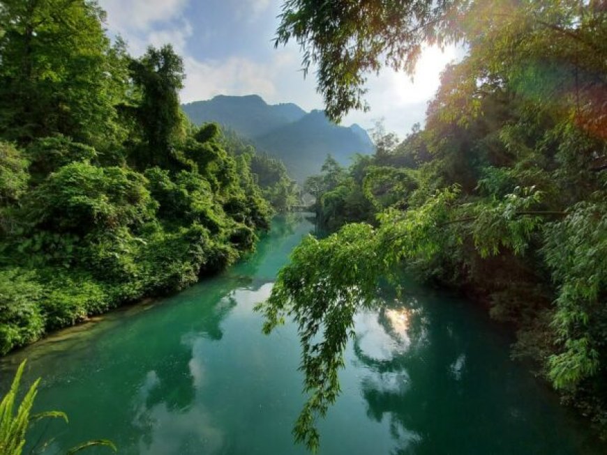 Photo: Seven Arcs Bridge at Xiaoqikong Scenic Area in Libo, by Alexander Lerch --[Reported by Umva mag]