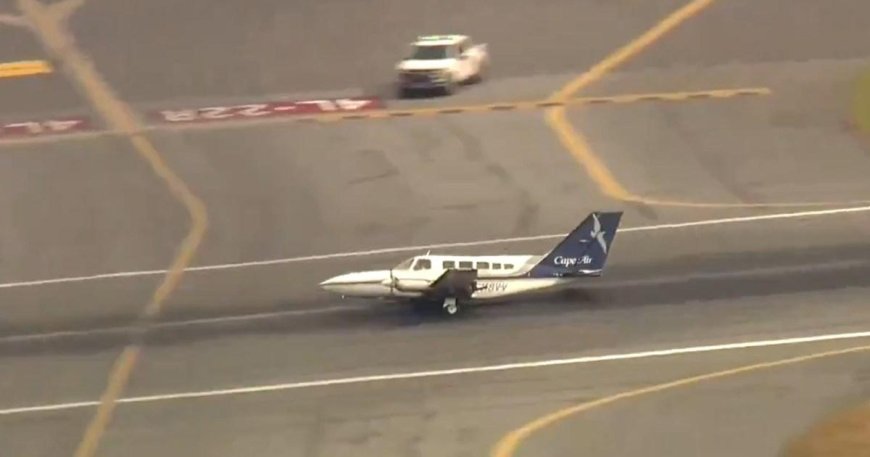 Incredible moment plane makes emergency landing with one wheel --[Reported by Umva mag]