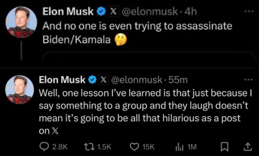 US Secret Service is investigating Elon Musk’s assassination tweets about Kamala Harris --[Reported by Umva mag]