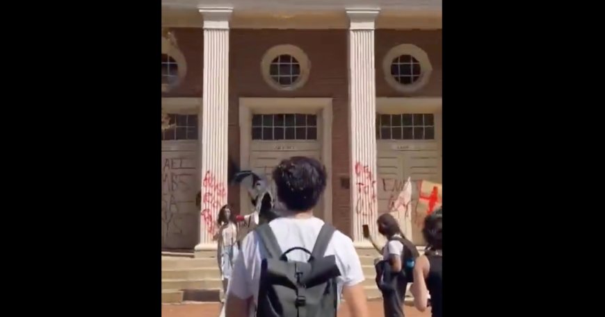 Pro-Hamas Radicals Vandalize ROTC Building at UNC, Replace American Flag With Palestinian Flag --[Reported by Umva mag]