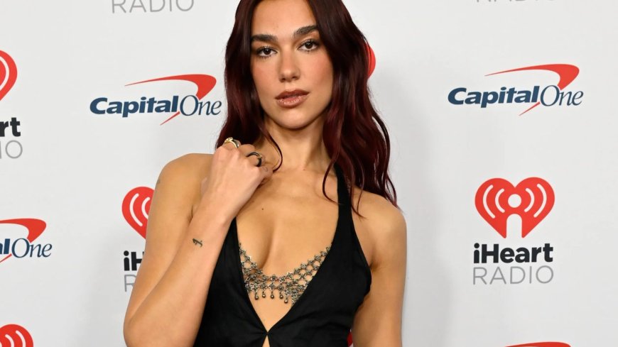 Dua Lipa shows off cleavage as she wows in chainmail bra and black skirt with undone zipper --[Reported by Umva mag]