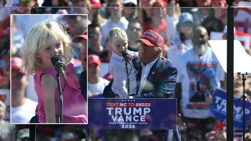 Trump's grandchildren steal the show at North Carolina rally: 'Vote for grandpa' --[Reported by Umva mag]