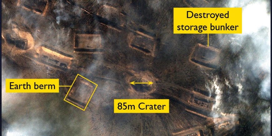 Satellite images show the aftermath of a Ukrainian strike on a Russian arsenal, which blew up with the strength of a small earthquake --[Reported by Umva mag]