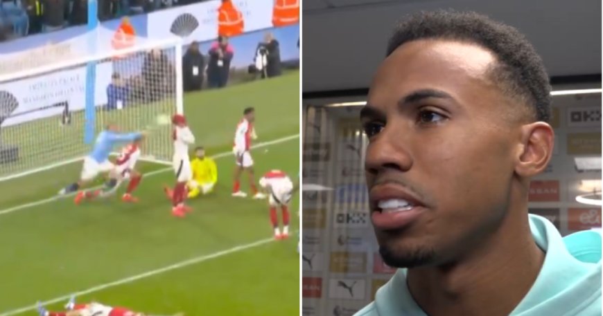 Arsenal star Gabriel Magalhaes responds after Erling Haaland throws ball at his head in Manchester City draw --[Reported by Umva mag]