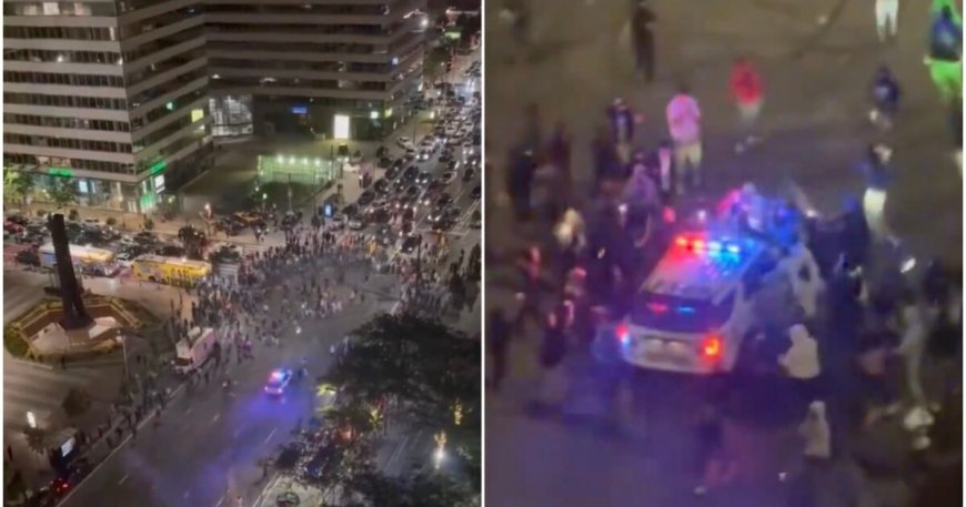 Violent Mob Rampages Through Philadelphia, Attacks Police Officers and Patrol Cars as Lawlessness Reigns Supreme --[Reported by Umva mag]