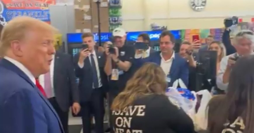 WATCH: President Trump Helps Mom of Three Pay For Her Groceries --[Reported by Umva mag]