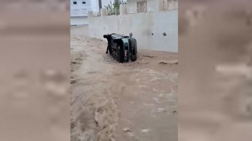 Video: Cars swept away in Tunisia flooding --[Reported by Umva mag]