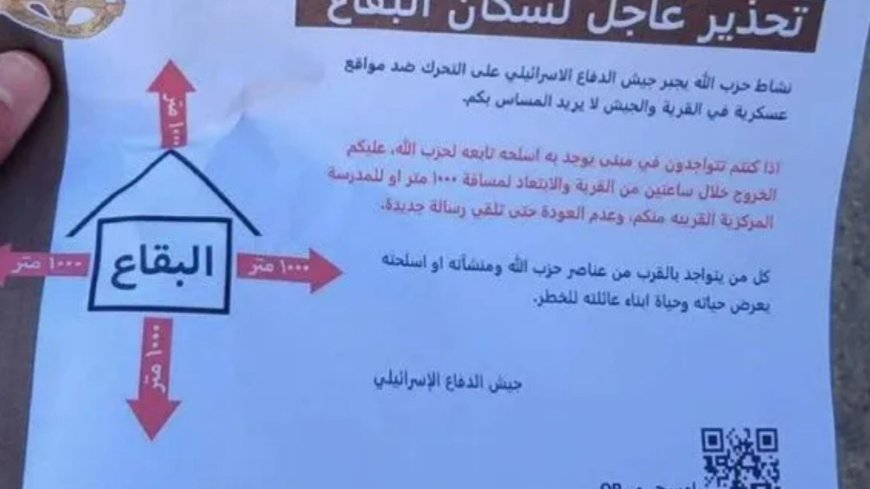 Israel launches ANOTHER elaborate tech blitz in Lebanon with leaflets showing ‘dangerous barcode that takes over phones’ --[Reported by Umva mag]