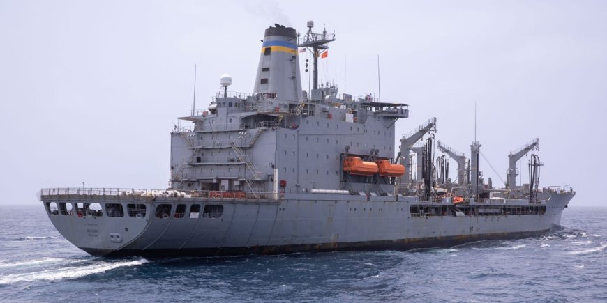 A deployed US Navy fuel ship suffered damage after apparently running into something in the Middle East --[Reported by Umva mag]