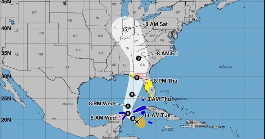 Map projects Tropical Storm Helene hitting US as strongest hurricane in a year --[Reported by Umva mag]