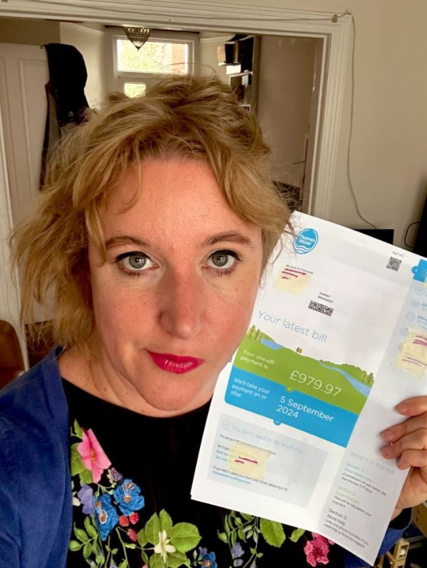 Woman hits out at utility provider after being charged almost £1,000 for six months’ water usage – nearly five times as much as the previous year --[Reported by Umva mag]