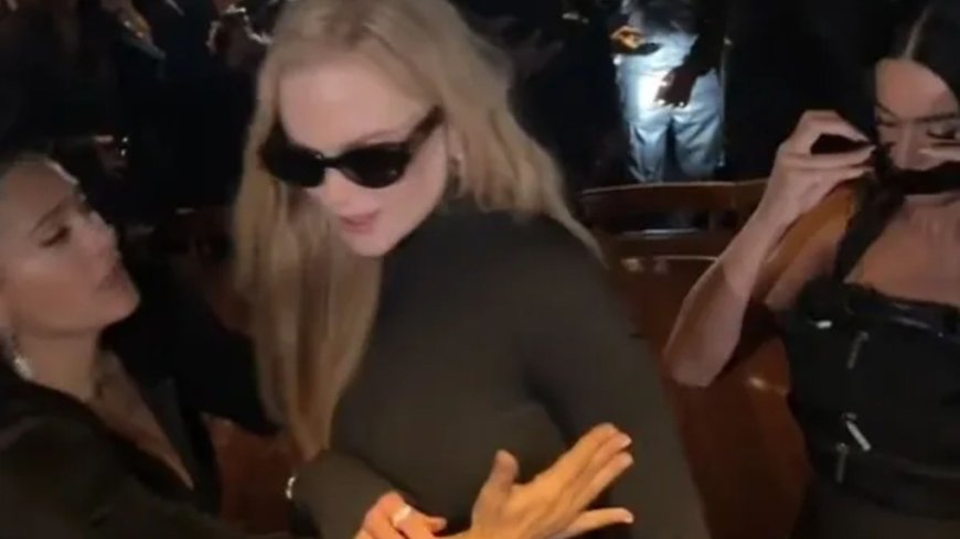 Watch the VERY awkward moment Nicole Kidman tells Salma Hayek ‘don’t touch me’ in tense fashion week clash --[Reported by Umva mag]