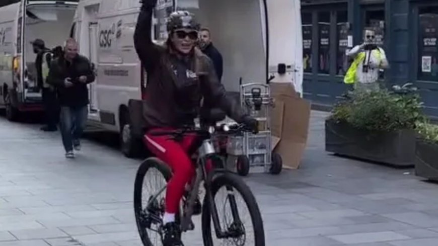 Watch the moment emotional Amanda Holden ends 250 mile charity bike ride shouting ‘my bum is killing me’ --[Reported by Umva mag]