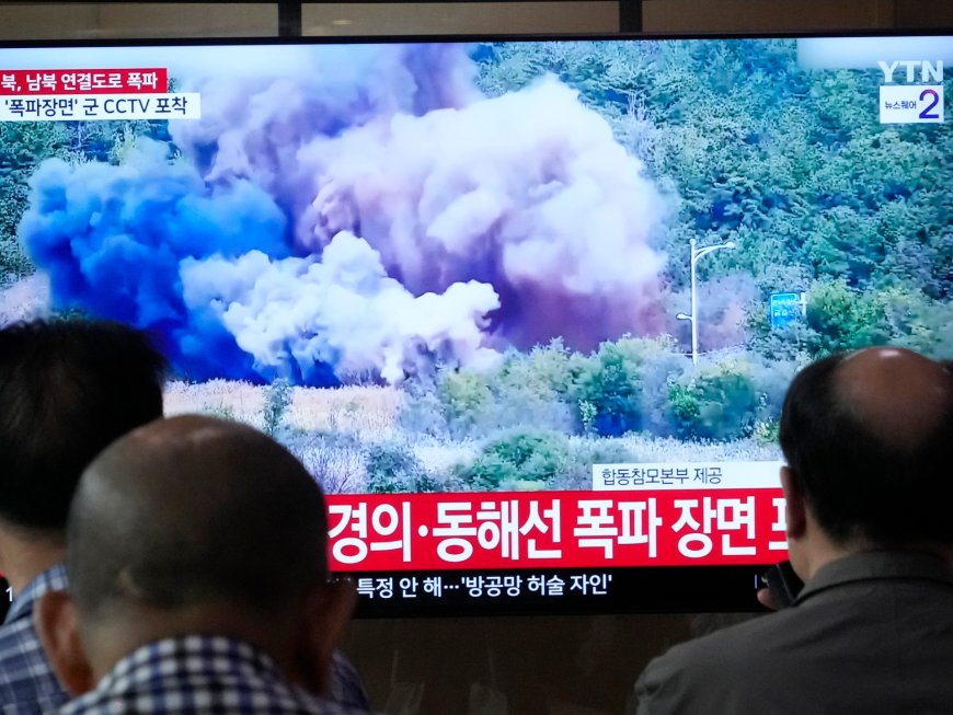 North Korea blows up roads near South Korean border as tensions soar --[Reported by Umva mag]