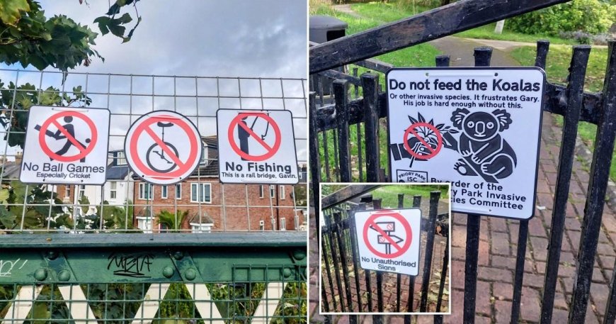 Mystery signs appear across UK city mocking its ‘lack of fun’ --[Reported by Umva mag]