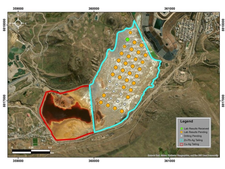 Cerro de Pasco Resources Reports Initial Assay Results from its Quiulacocha Tailings Drill Campaign --[Reported by Umva mag]