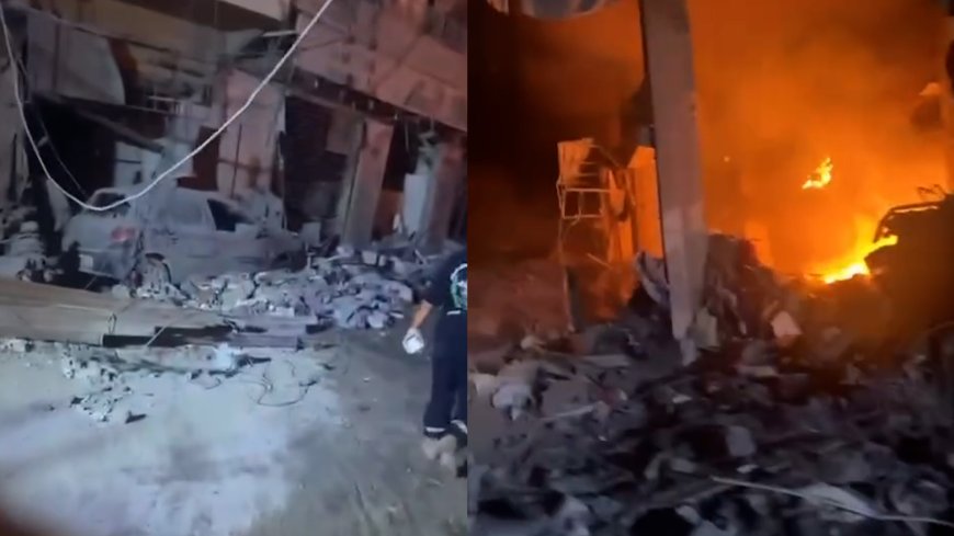 Video shows aftermath of Israeli military strike on Lebanese town --[Reported by Umva mag]