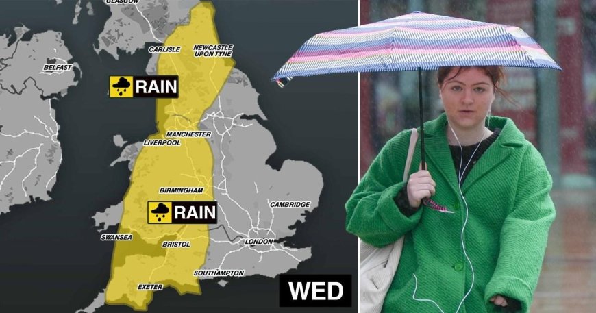 UK braced for three inches of heavy rain before temperatures rise again --[Reported by Umva mag]