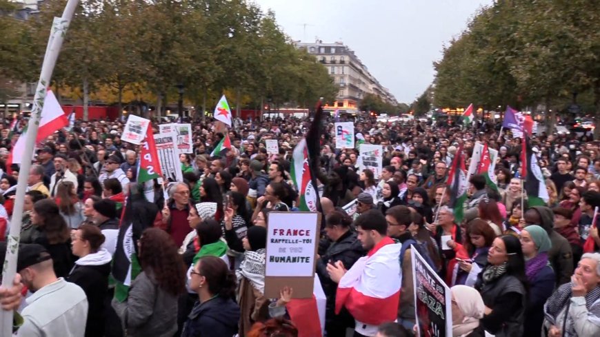 Protest in Paris against inaction on Gaza genocide --[Reported by Umva mag]