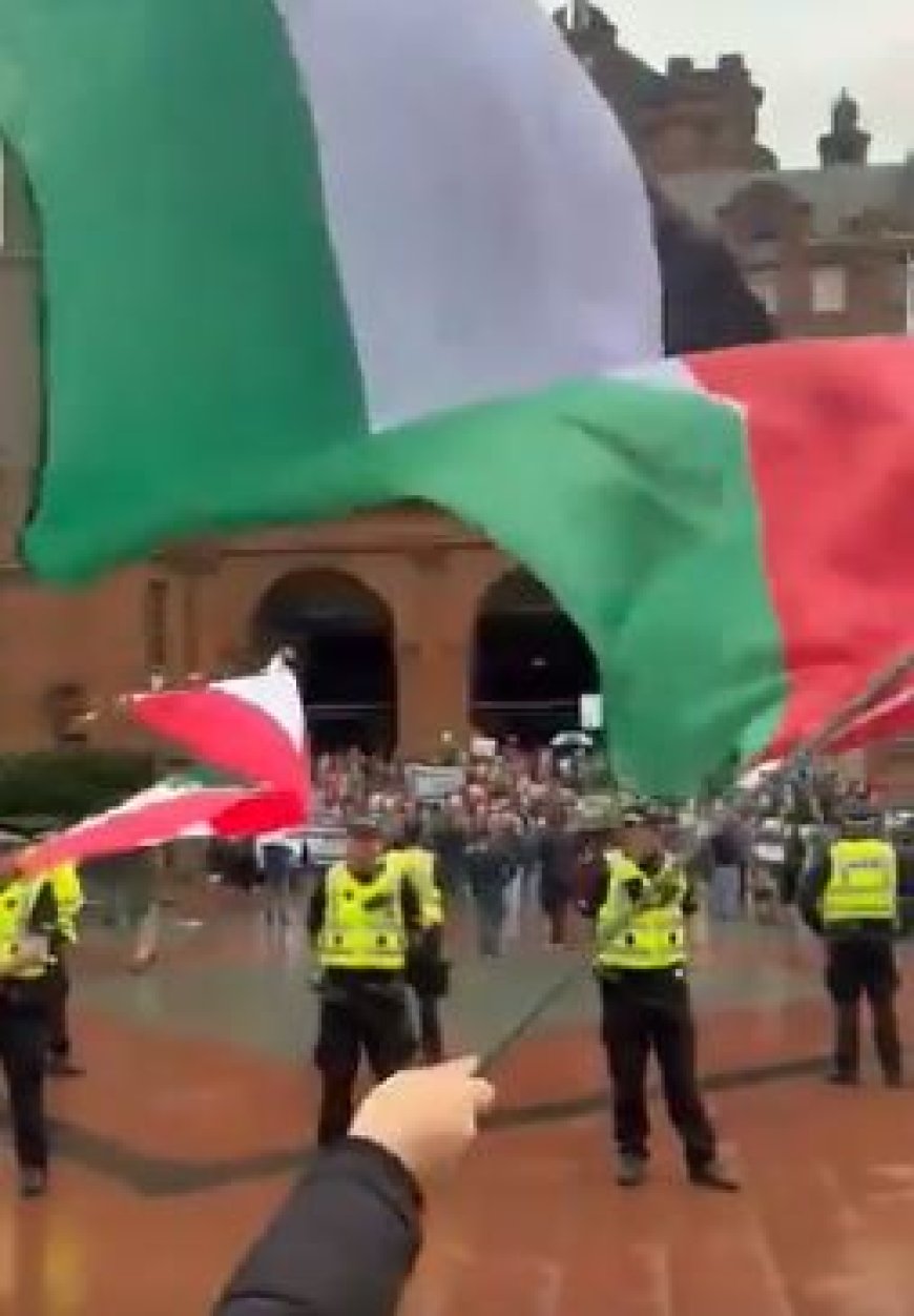 Glasgow vigil remembering lives lost in 7 October attacks interrupted by counter-protest group --[Reported by Umva mag]