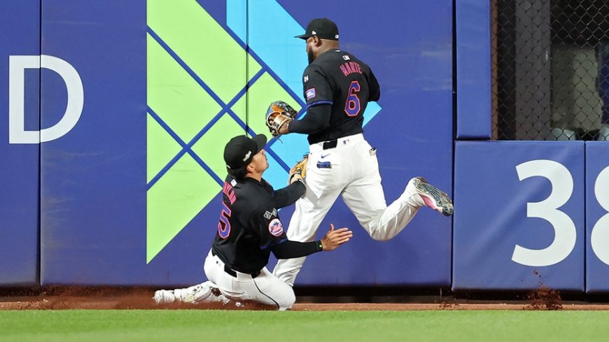 Mets outfielder makes sensational catch in NLCS, narrowly avoiding nasty collision with teammate --[Reported by Umva mag]