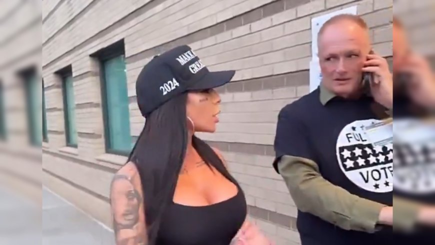 Model With “MAGA” Face Tattoo Told She Couldn’t Vote With Tattoo Exposed (VIDEO) --[Reported by Umva mag]