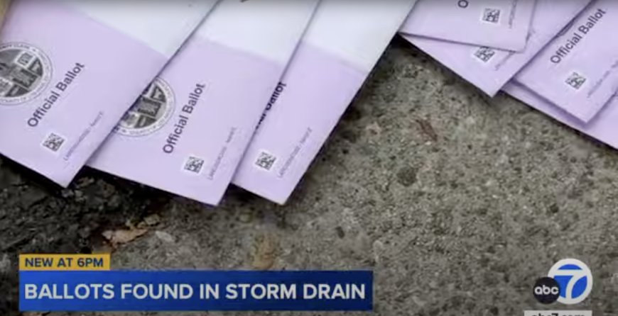 California Man Discovers Stack of Mail-In Ballots in Storm Drain --[Reported by Umva mag]