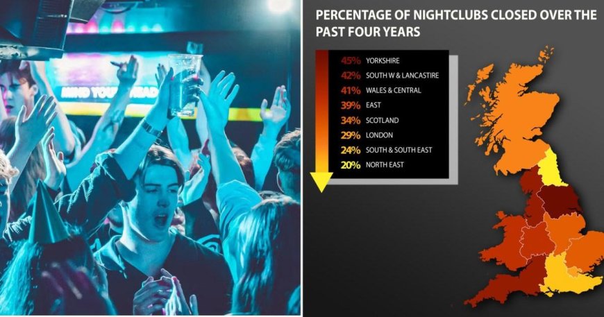 Map shows UK areas hit hardest by nightclub closures as almost 500 close in four years --[Reported by Umva mag]