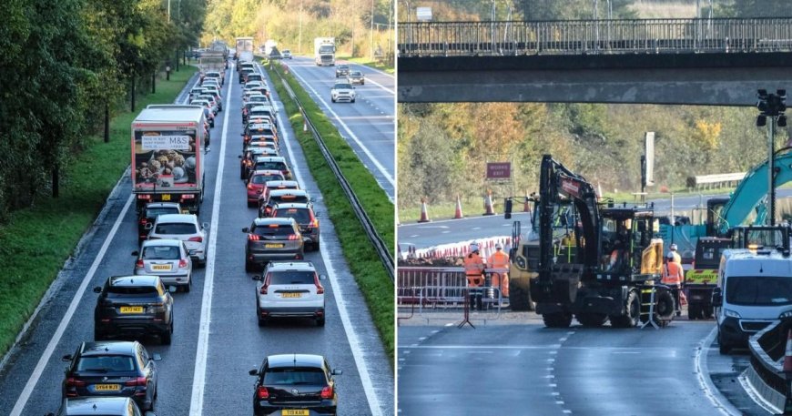 One of UK’s busiest motorways closed all weekend causing travel chaos --[Reported by Umva mag]