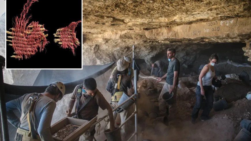 Archaeologists unearth 3,800-year-old ‘scarlet worm’ piece of fabric mentioned in the Bible in Israel’s ‘Cave of Skulls’ --[Reported by Umva mag]