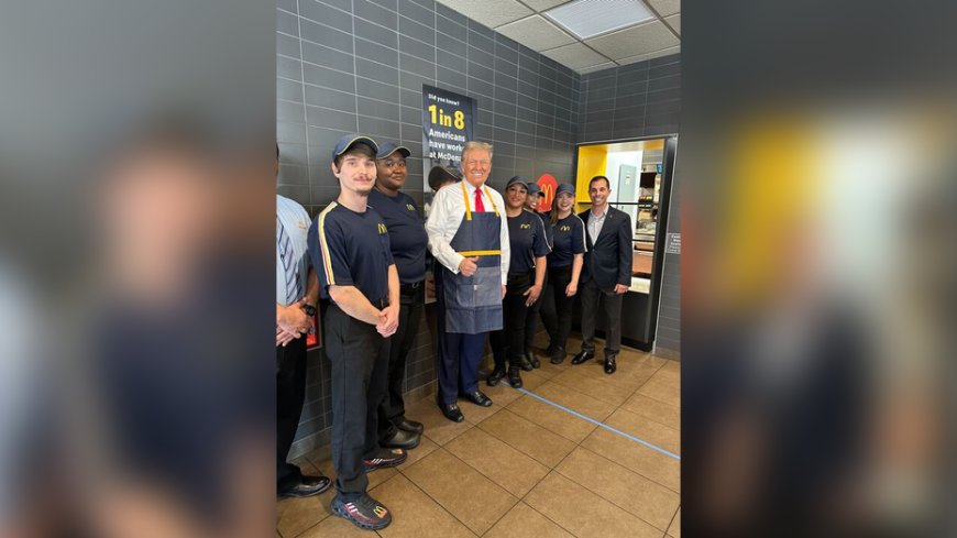 Trump makes fries at Pennsylvania McDonald's: 'I've now worked for 15 minutes more than Kamala' --[Reported by Umva mag]